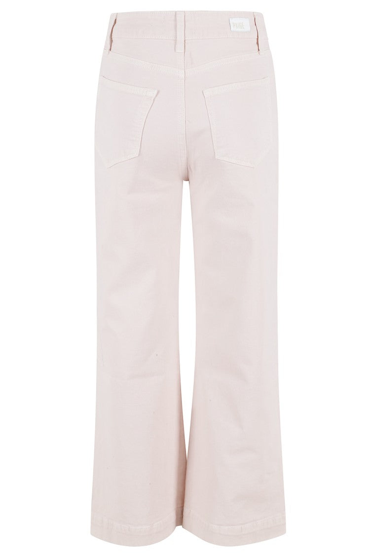 Paige Pink Anessa Five-Pocket Straight Cotton Jeans
