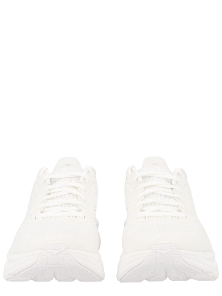 Hoka Chunky Sole White Lace-Up Sneakers