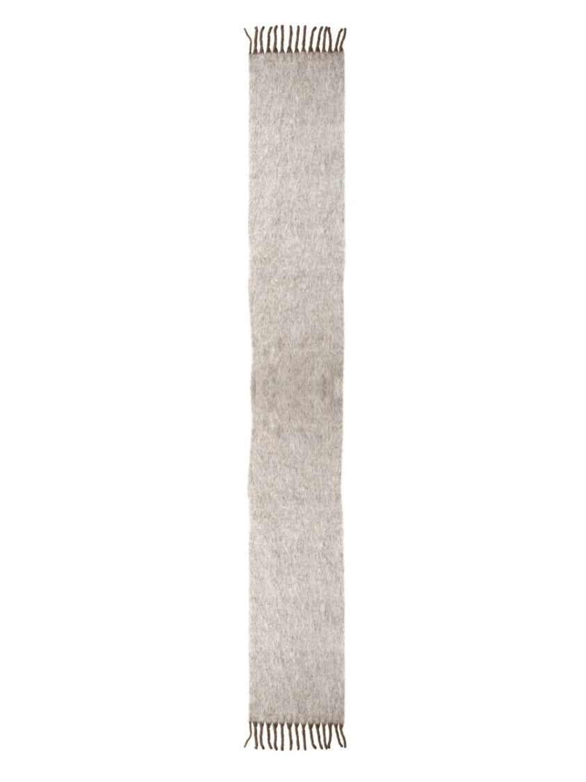 Ruslan Baginskiy Long Rectangular Fringed Wool Scarf