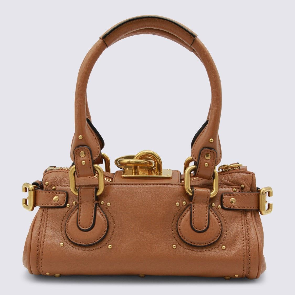 Chloé Brown Leather Paddington Top Handle Bag
