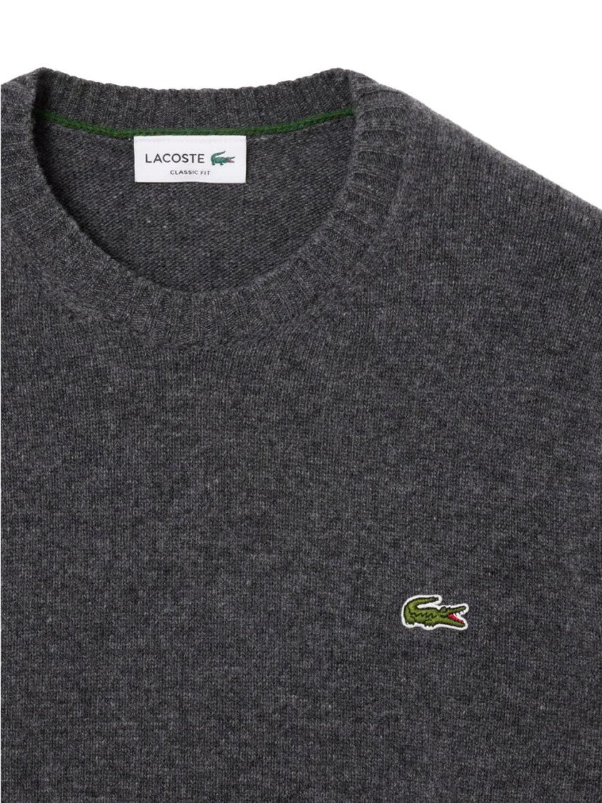Lacoste Refined Carded Wool Blend Crew Neck Sweater