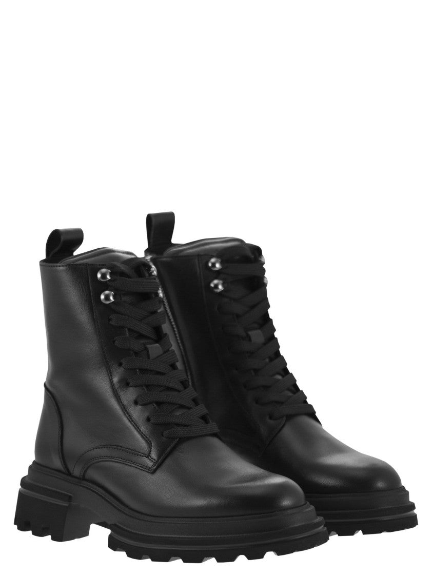 Hogan Contemporary Leather Boots With Extralight Sole