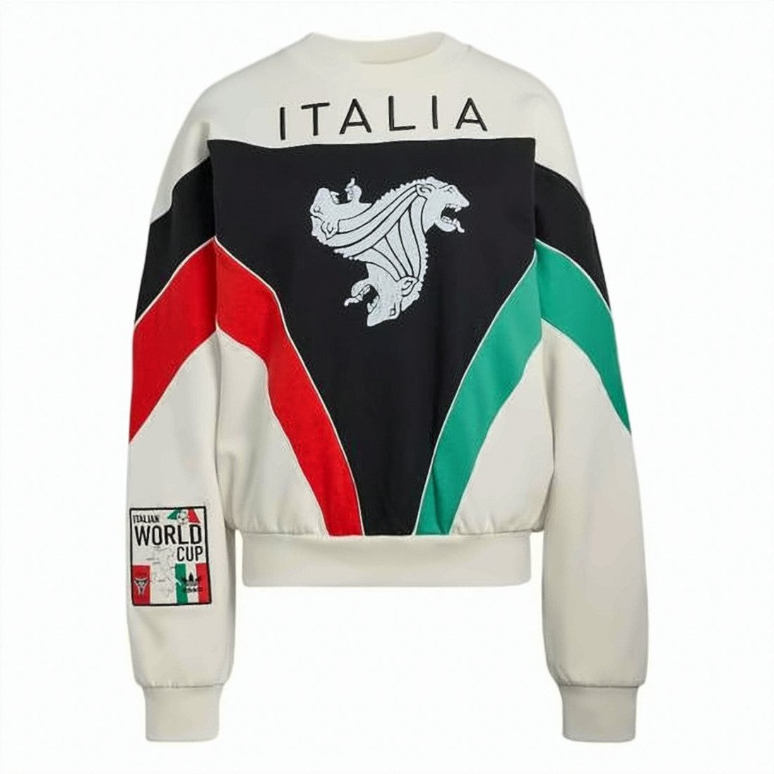 Adidas Color-Block Long-Sleeve Shirt With Italic Emblem