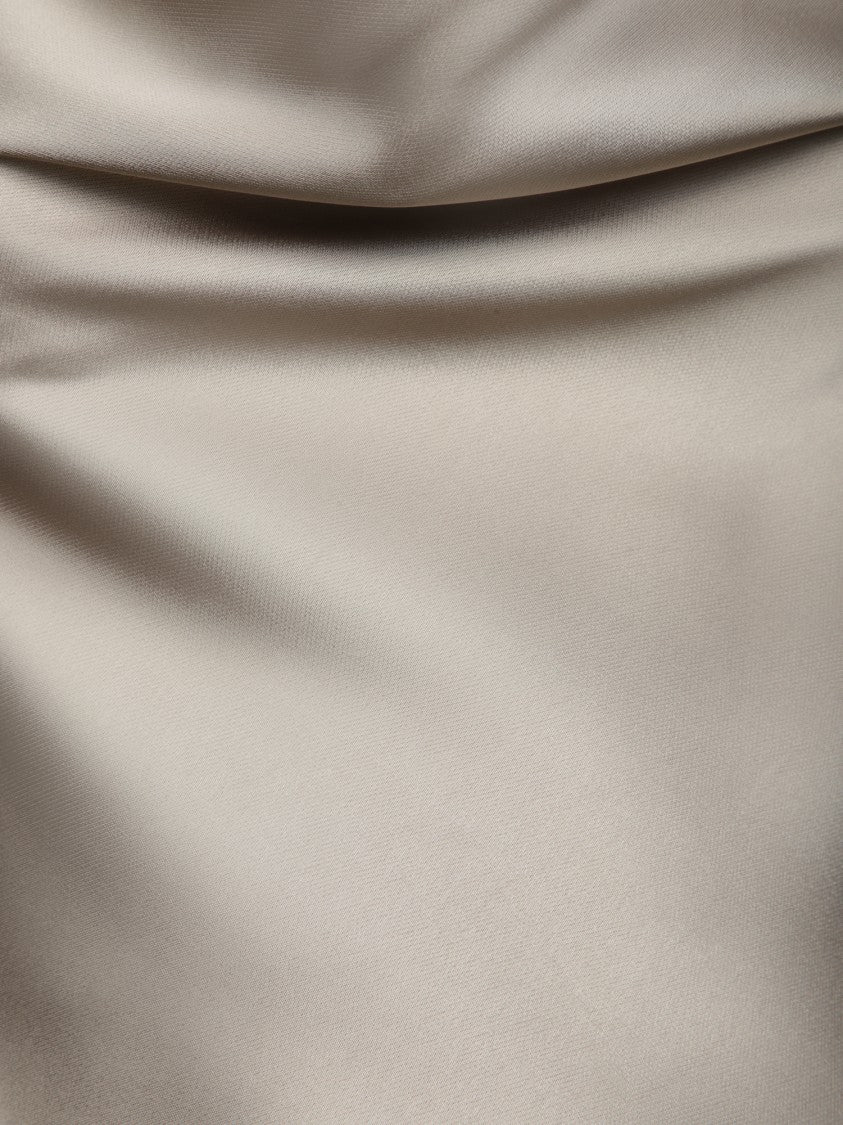 Blanca Vita Beige Maxi Dress With Scoop Neckline