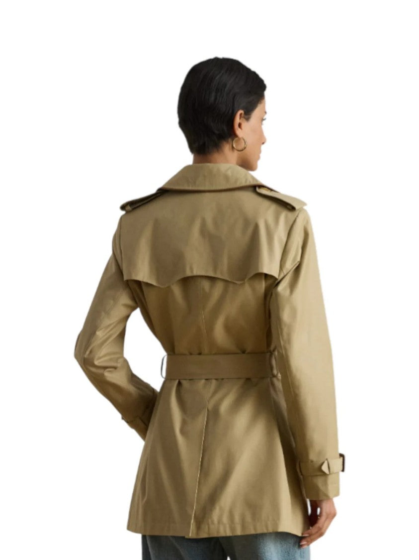 Lauren Ralph Lauren Light Beige Double Breasted Lined Trench