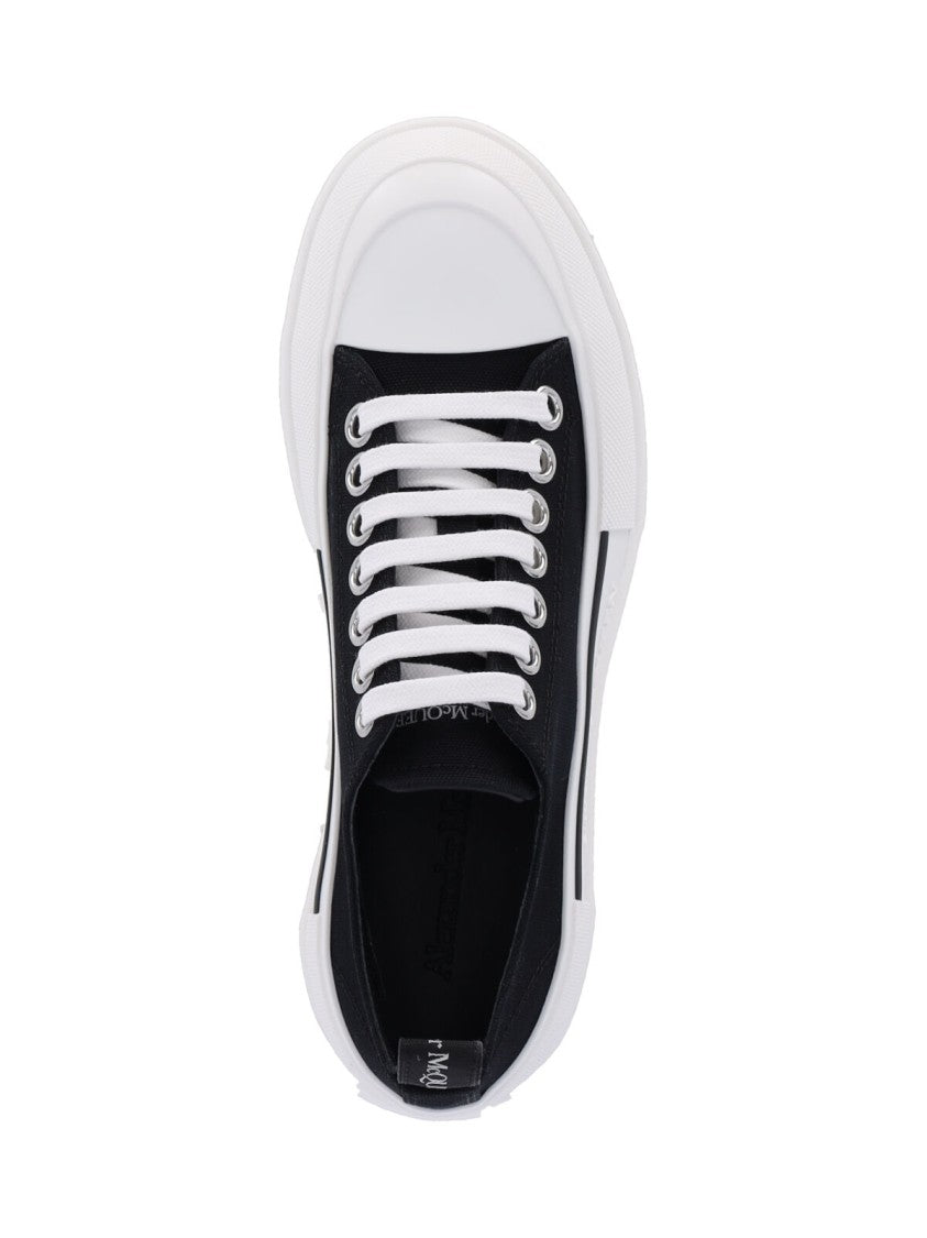Alexander Mcqueen Black Logo Oversized Sole Sneakers