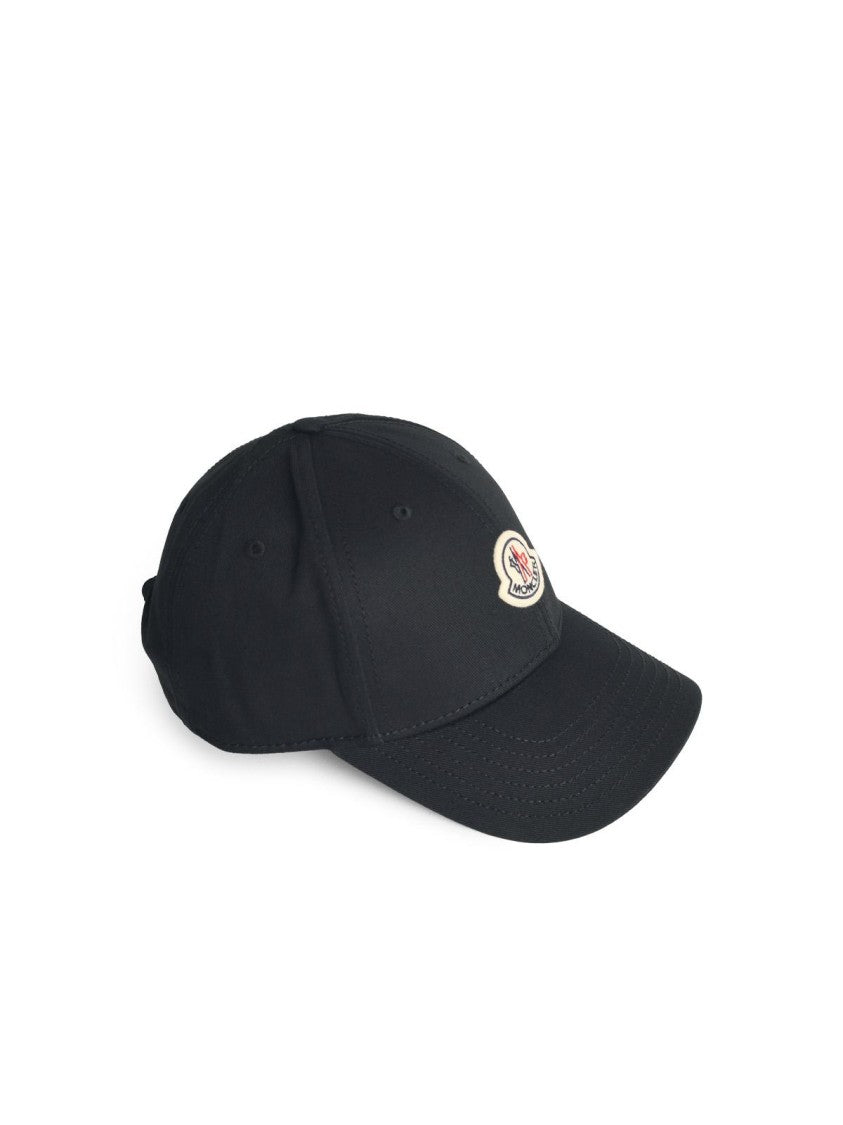 Moncler Black Cotton Cap