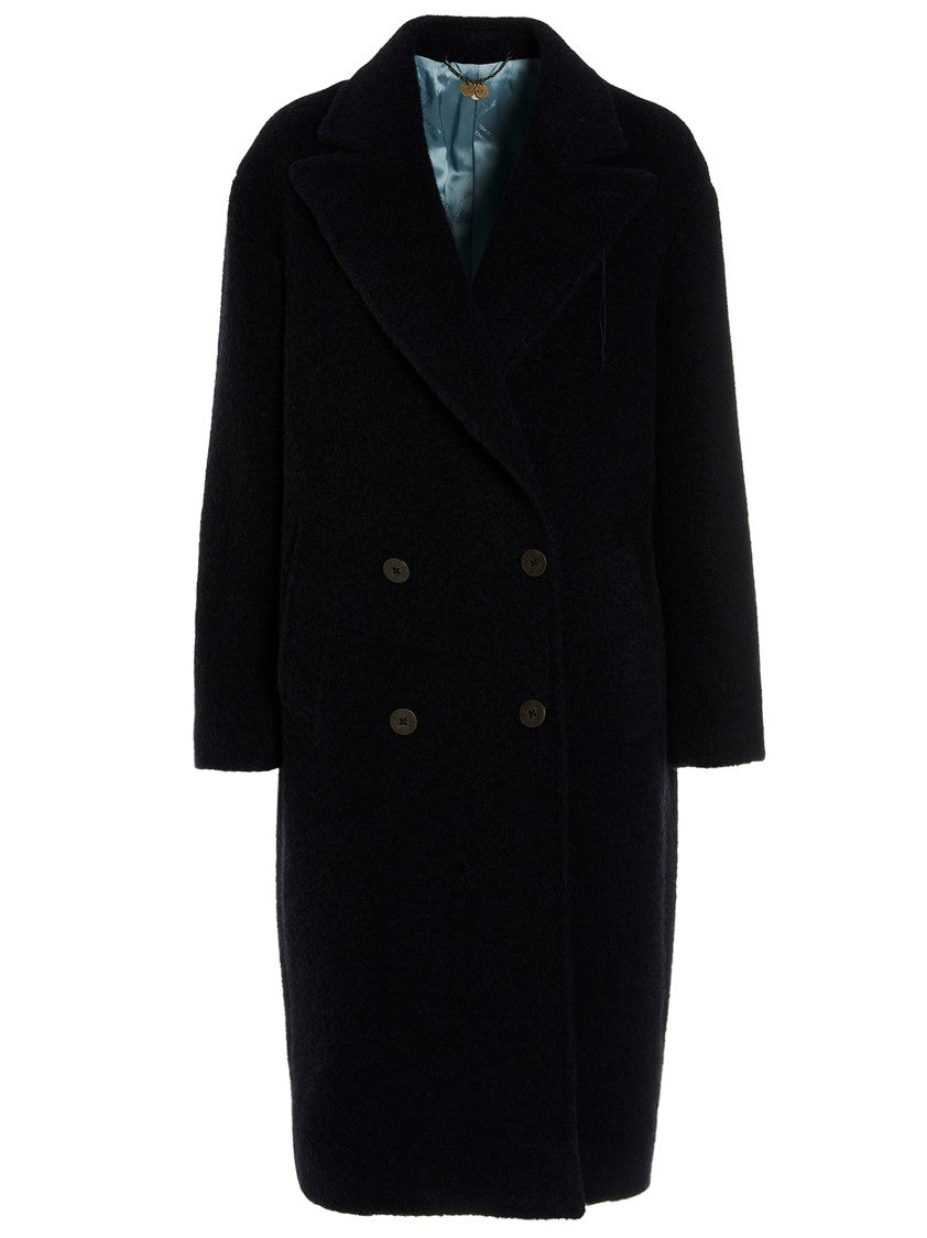 Maurizio Miri Double-Breasted Maxi Coat With Button Closure