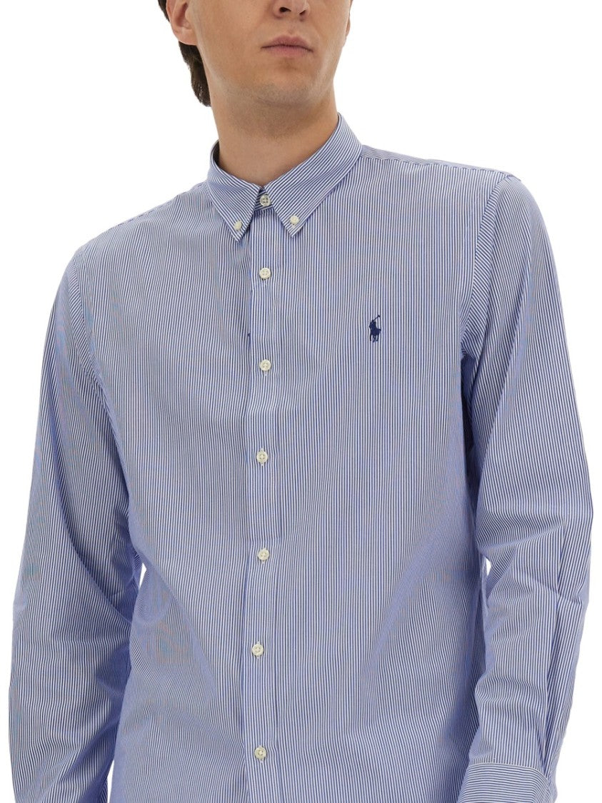Polo Ralph Lauren Tailored Long-Sleeve Button-Up Shirt With Signature Logo