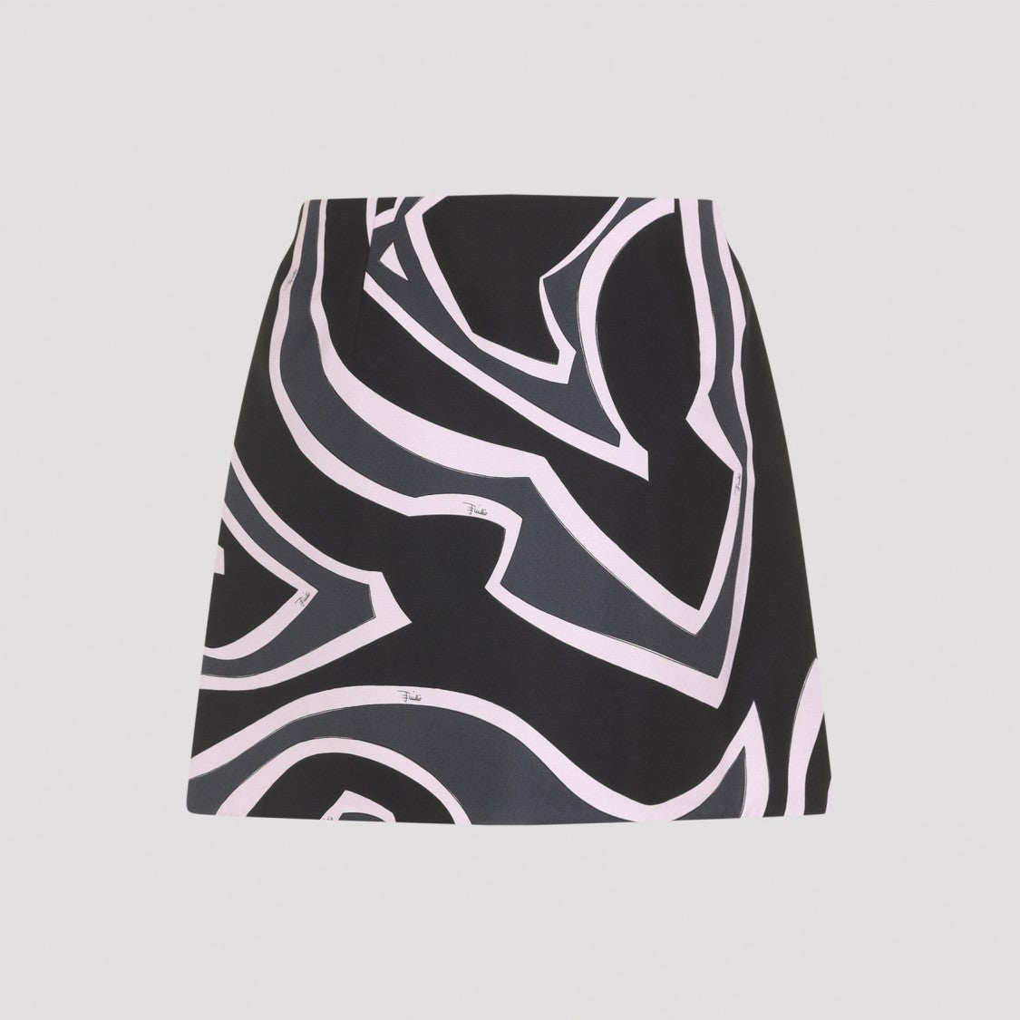 Pucci Abstract Geometric Pattern Silk Mini Skirt