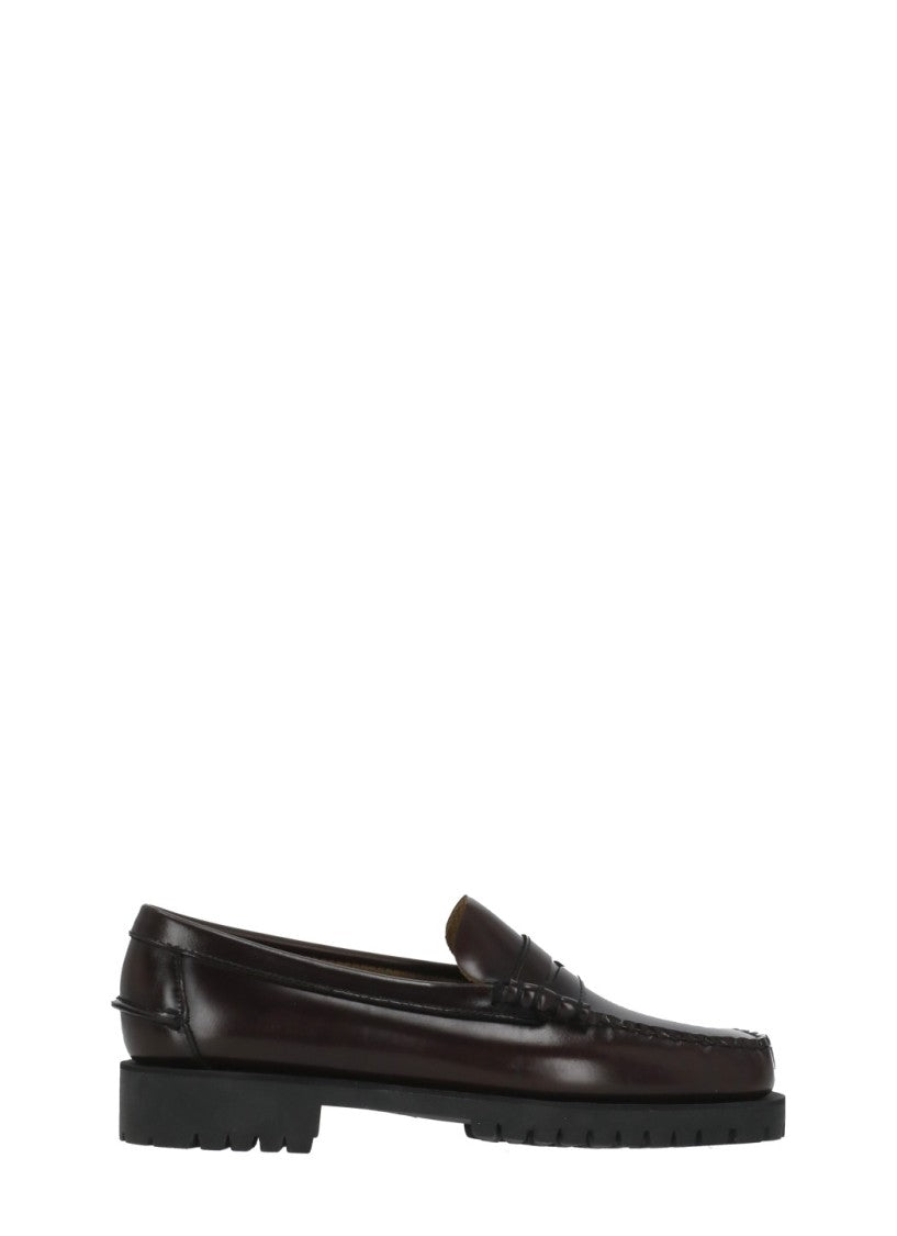 Sebago Dark Burgundy Patent Leather Commando Sole Loafers