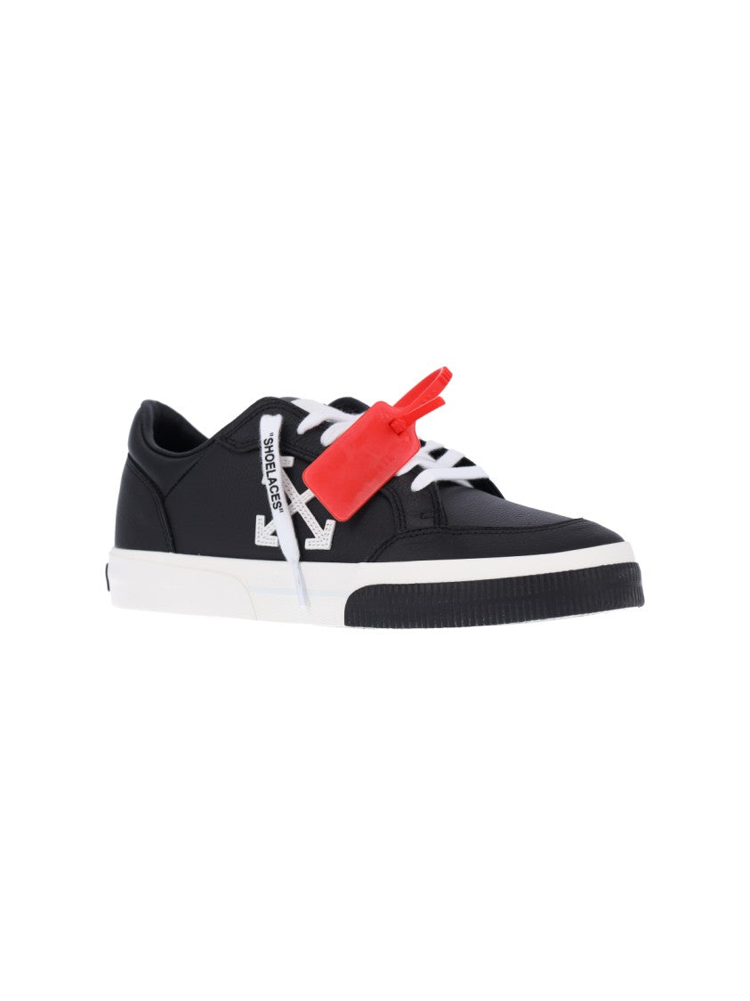 Off-White Vulcanized Low Sneakers With Rounded Toe