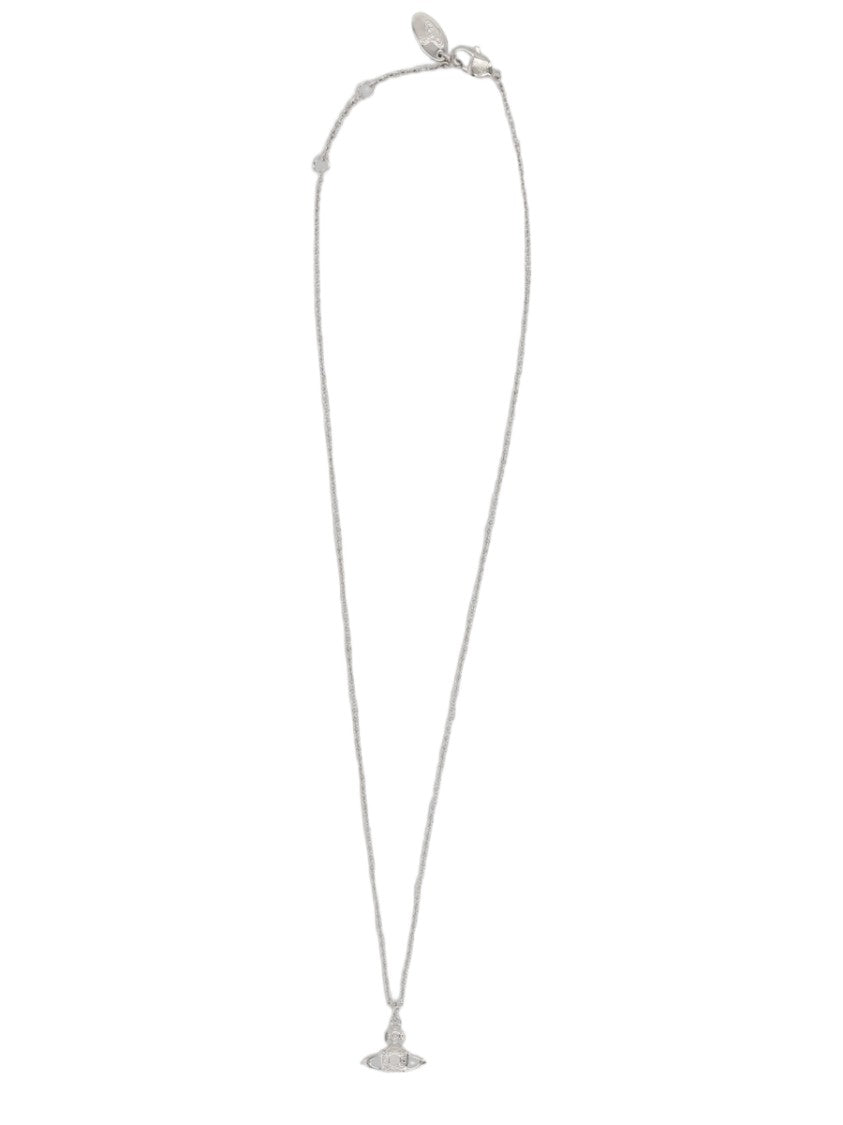 Vivienne Westwood Silver Planet Minimalist Charm Brass Necklace