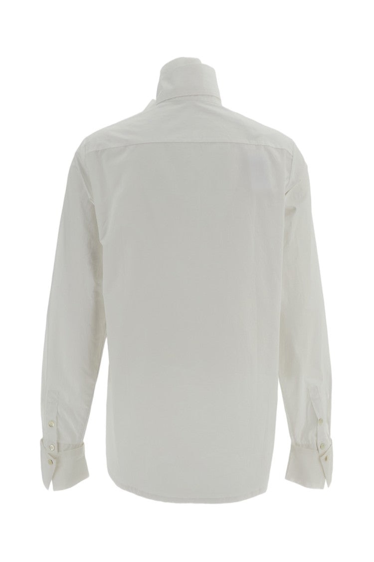 7 For All Mankind White Bow Cotton Shirt