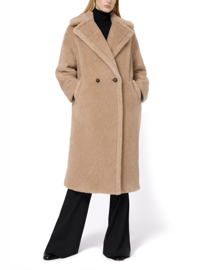 Max Mara Teddy Bear Icon Double-Breasted Alpaca Coat
