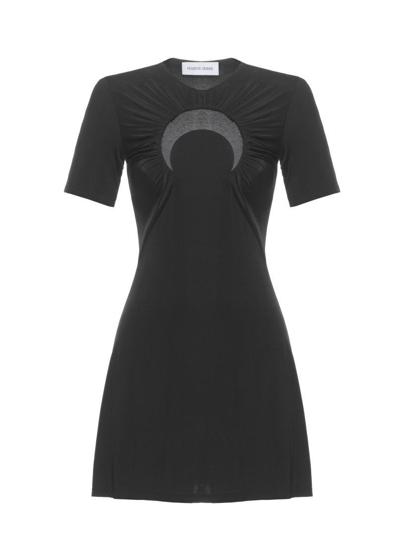 Marine Serre Crescent Moon Cut-Out Mini Dress