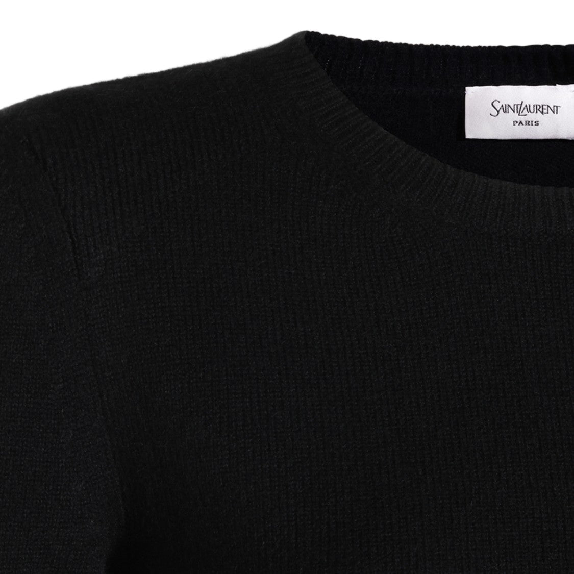 Saint Laurent Black Fitted Crewneck Sweater