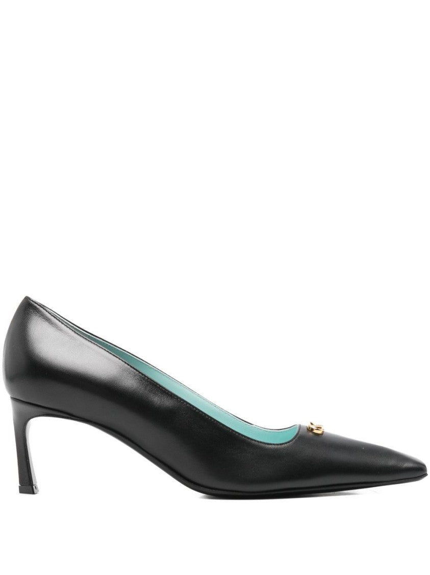 Sergio Rossi Black Silk And Nylon Pointed Pumps