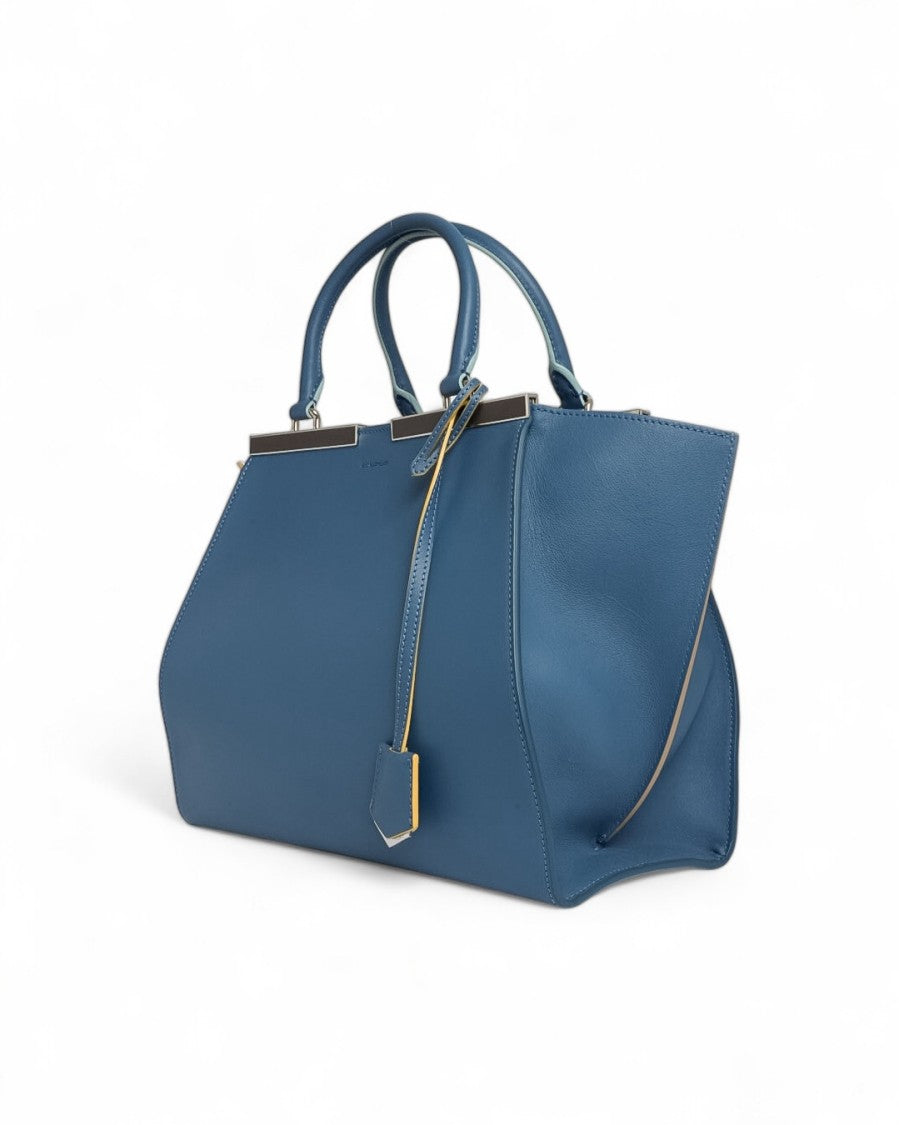 Fendi Cerulean Blue Structured Handbag