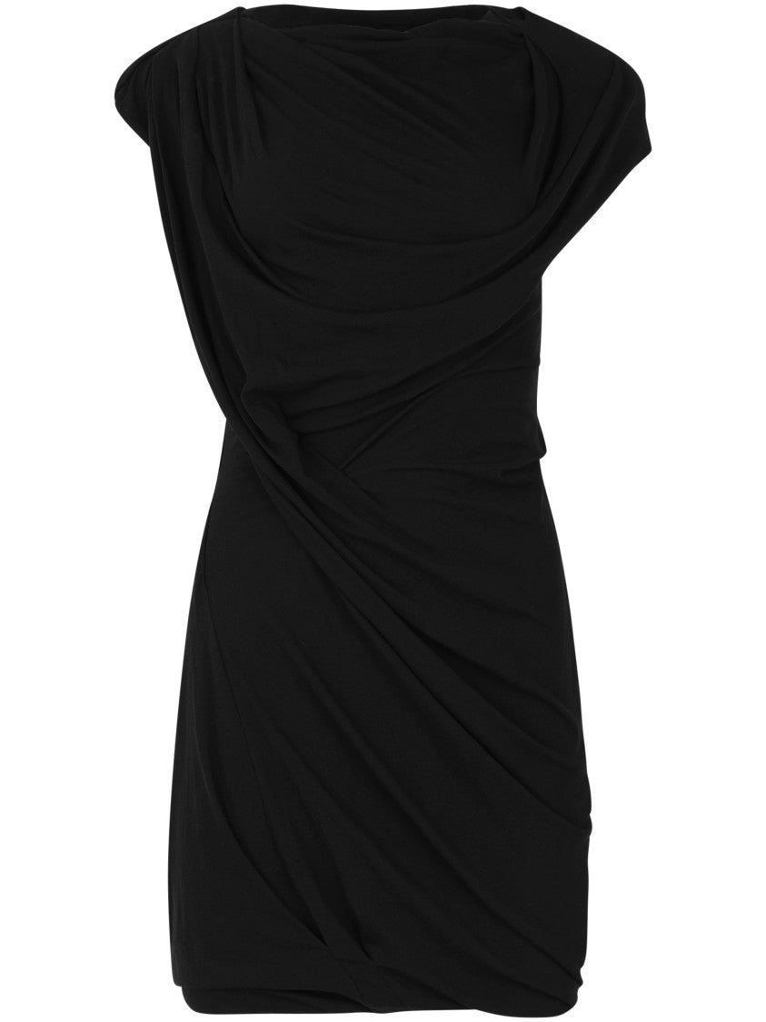 Entire Studios Twisted Draped Mini Dress With Off-Shoulder Design