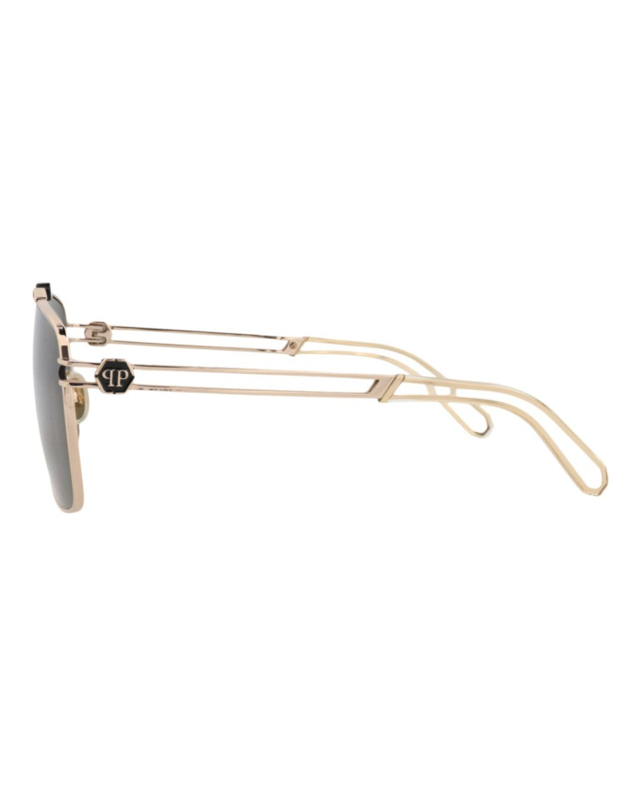 Philipp Plein Aviator-Frame Acetate Sunglasses With Cutout Accents