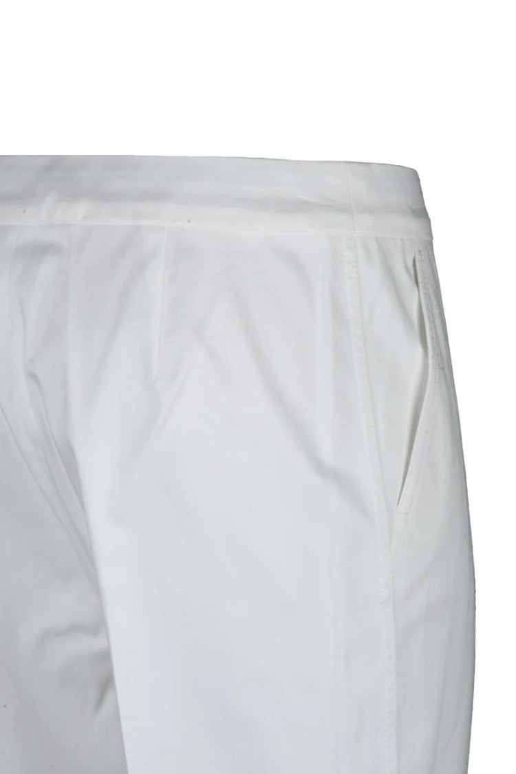 Max Mara Cotton Stretch Trousers - White