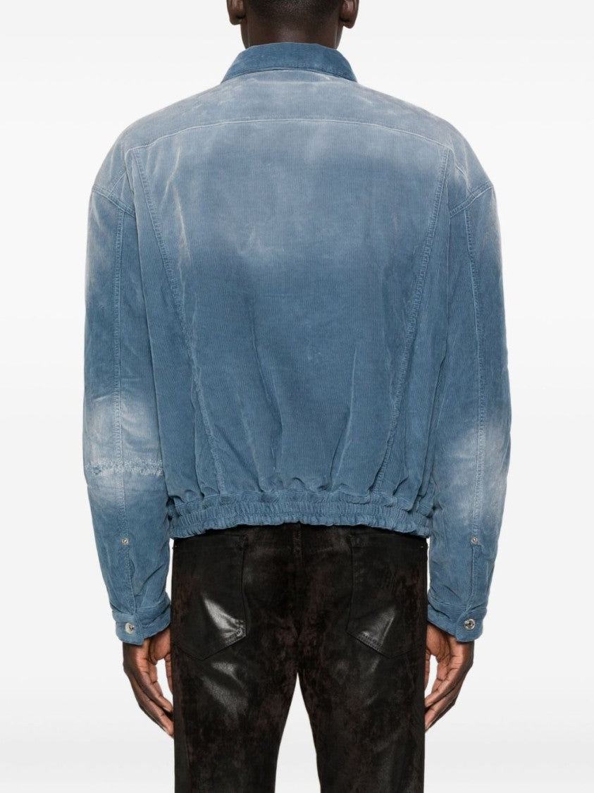Dsquared2 Blue Button Flap Pocket Denim Jacket