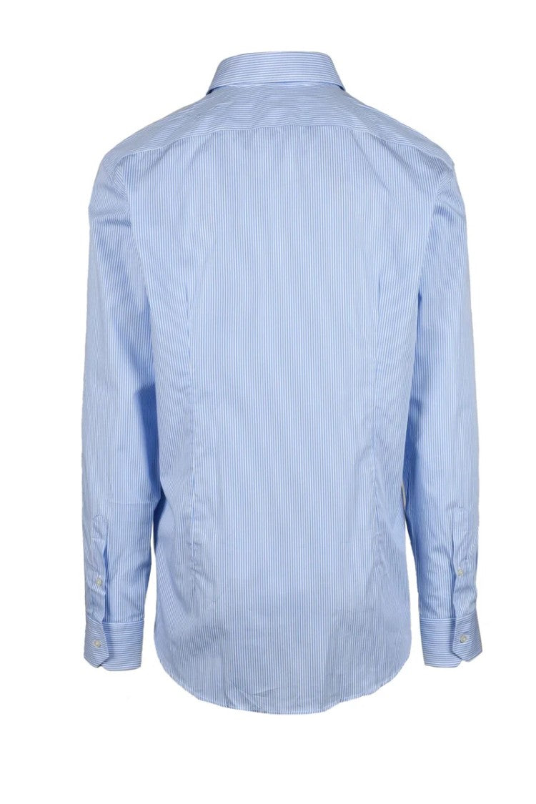 Himon's White Striped Cotton Shirt