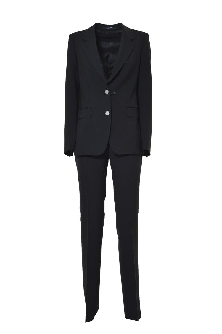 Tagliatore Paris Suit In Black Virgin Wool