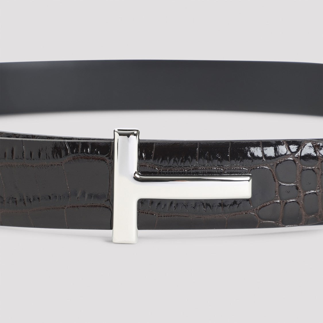 Tom Ford Espresso Brown Calf Leather Belt