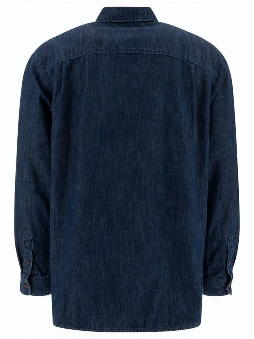 A.P.C. Textured Indigo Denim Shirt