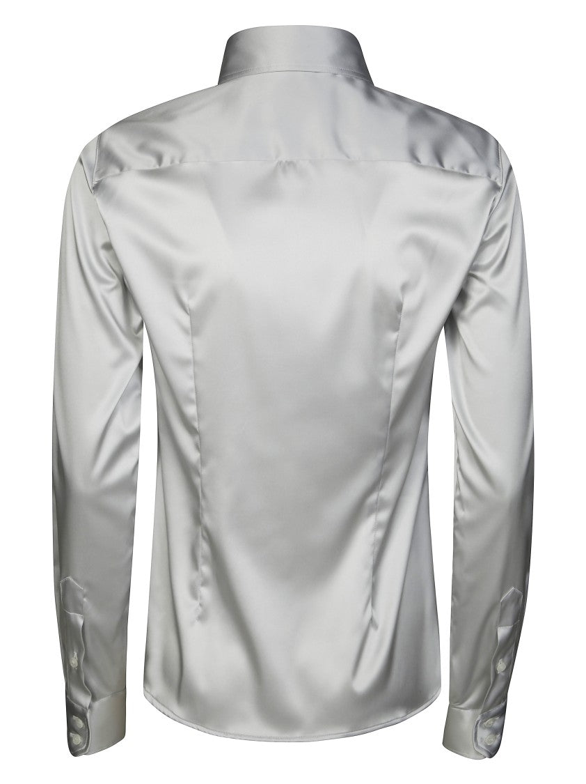 Friedman Satin Shirt With Classic Collar