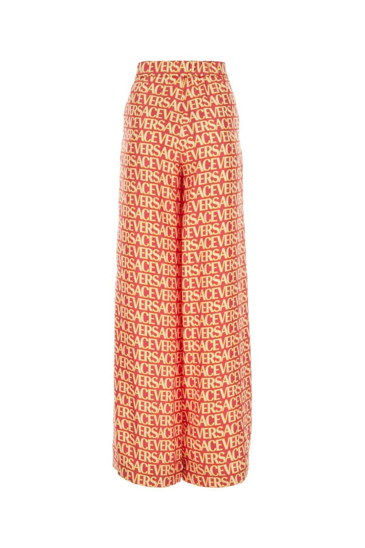 Versace Printed Silk Wide-Leg Pant