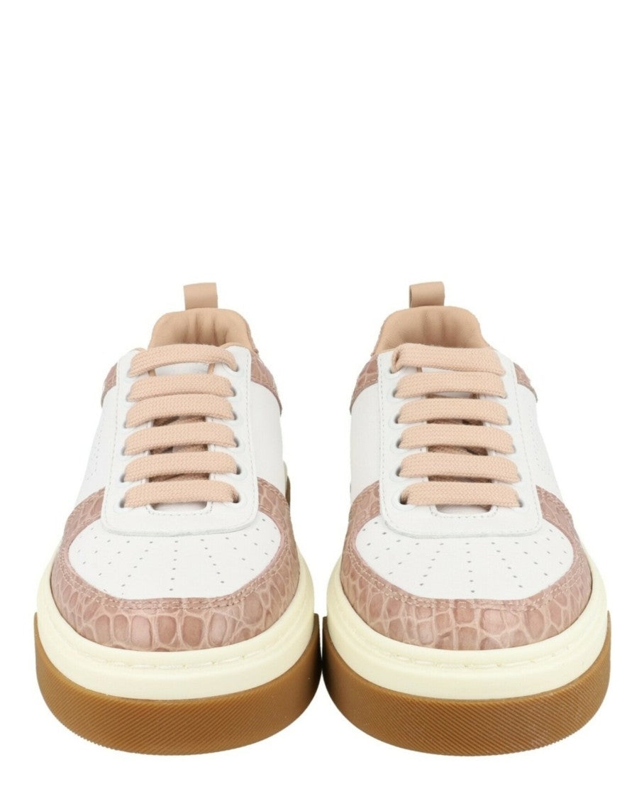Ferragamo Cassina Low Leather Sneakers