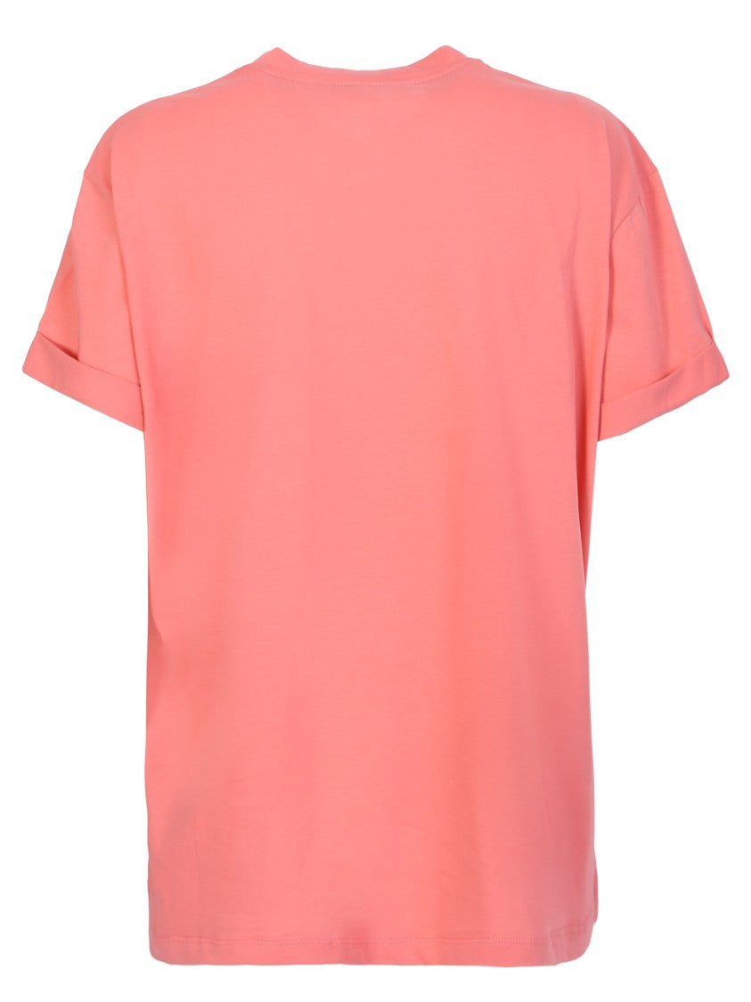 Stella Mccartney Pink Star-Embroidered Cotton T-Shirt