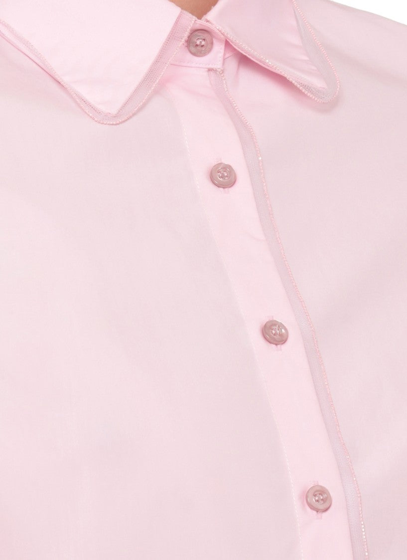 Fabiana Filippi Pink Light Point Cotton Shirt