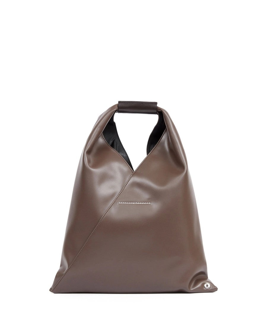 Mm6 By Maison Margiela Triangular Brown Bag With Structured Handle