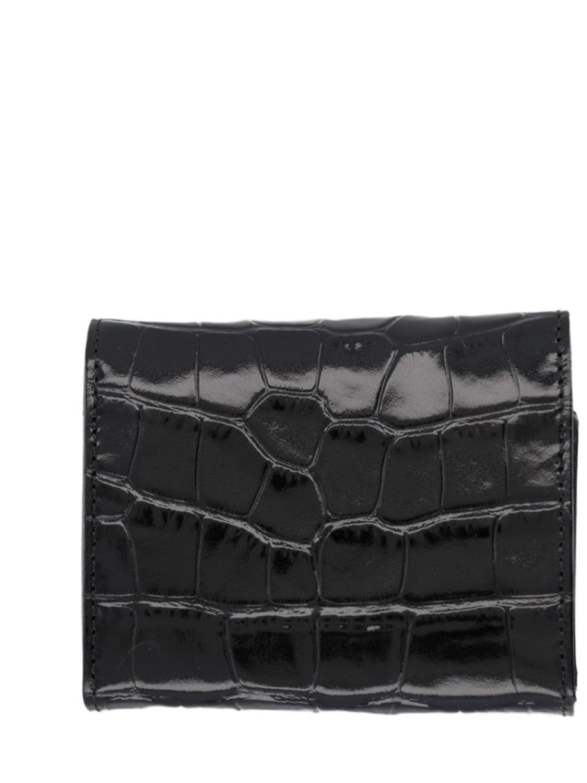 Vivienne Westwood Crocodile-Embossed Orb Clasp Calf Leather Wallet
