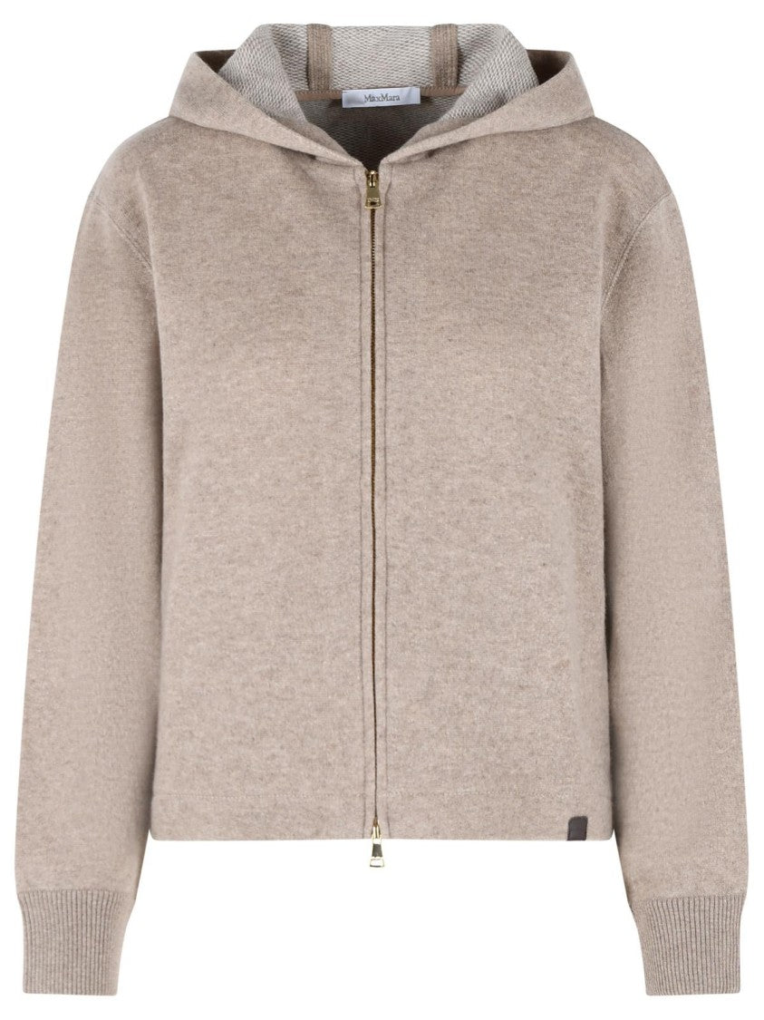 Max Mara Beige Cashmere And Virgin Wool Sweatshirt