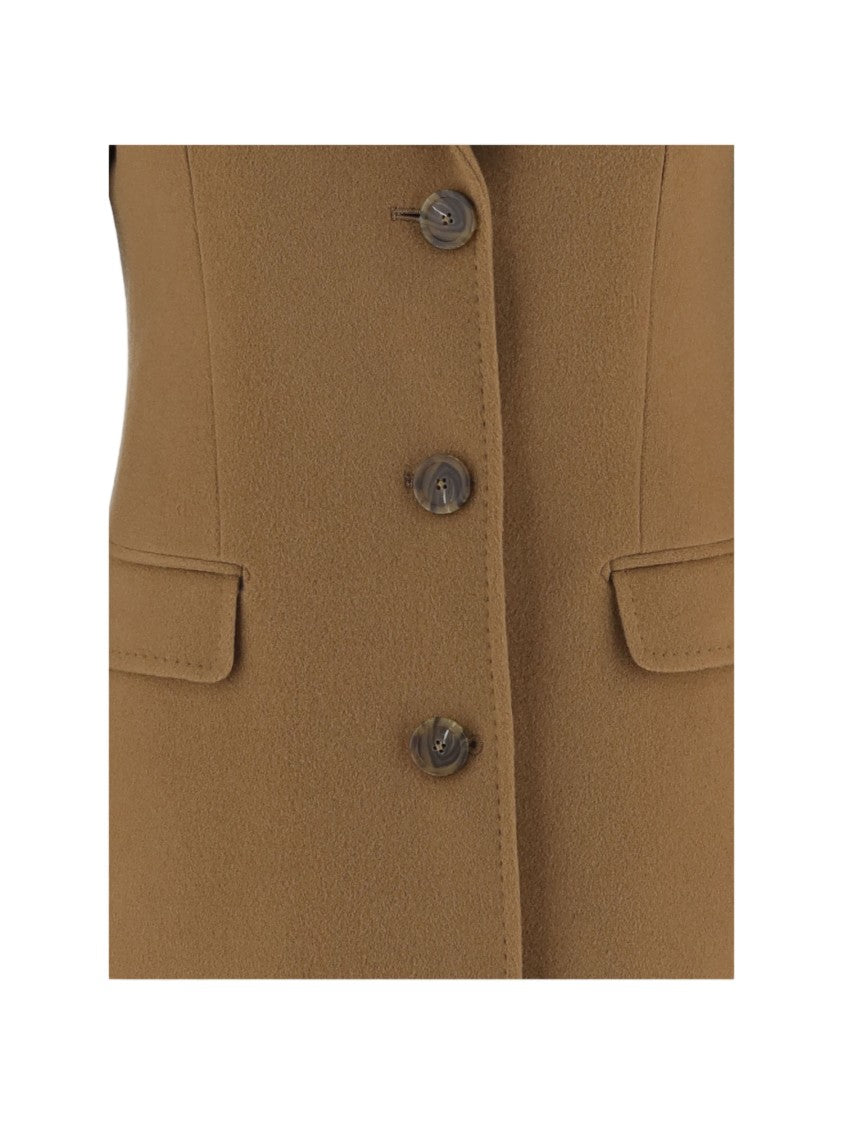 Tagliatore Single-Breasted Cashmere Coat With Classic Lapel And Tailored Silhouette