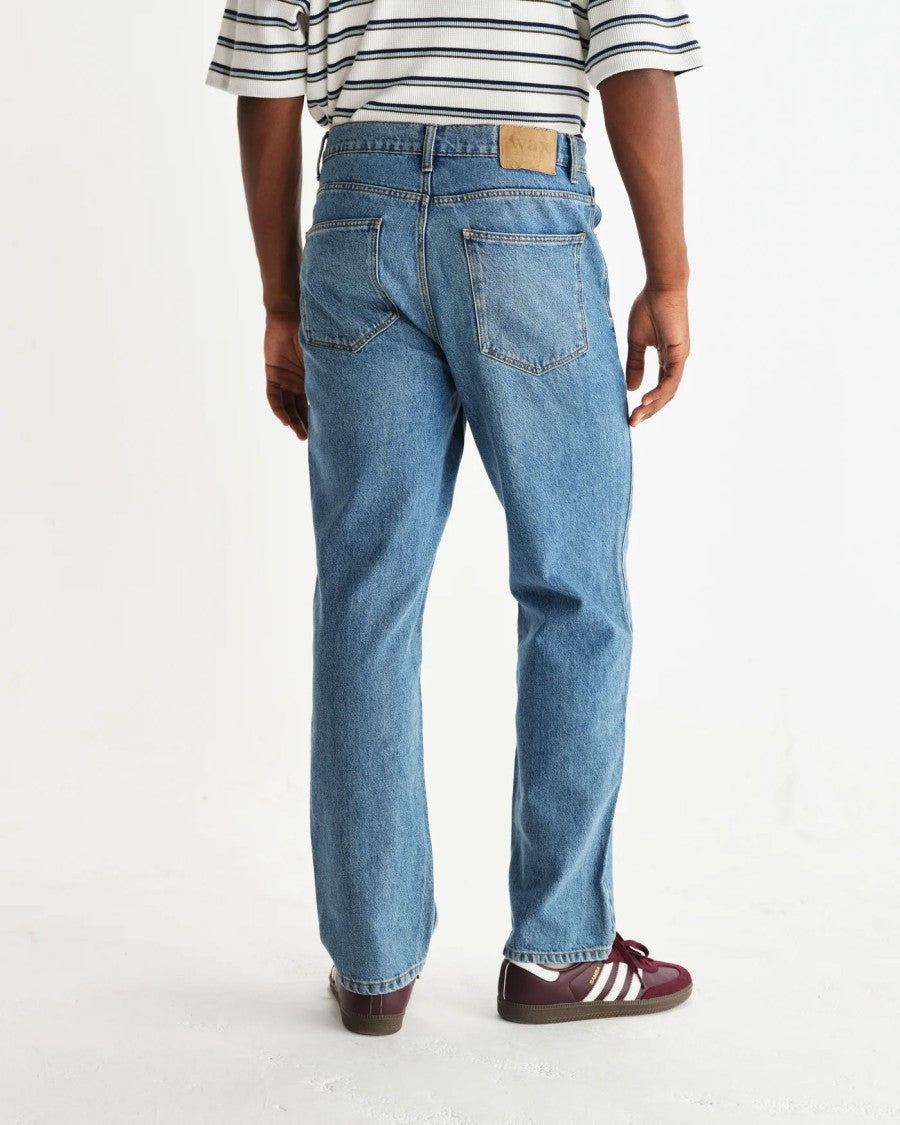 Wax London Russel Straight Fit Jeans In Vintage Denim
