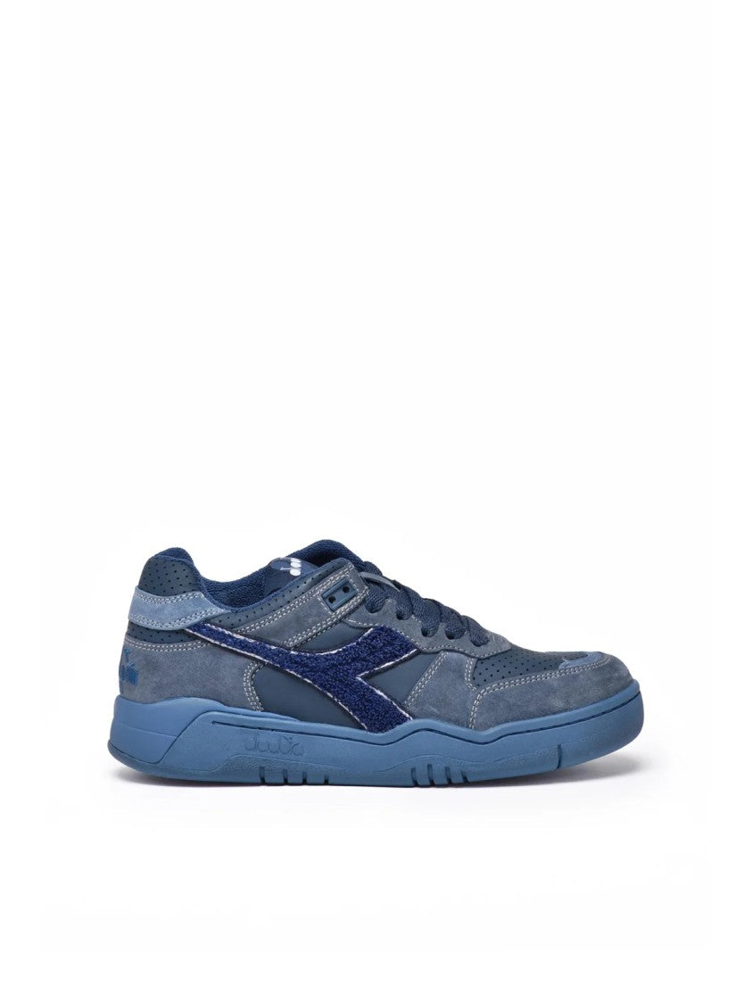 Diadora Heritage Blue Leather Terry Basket Sneakers