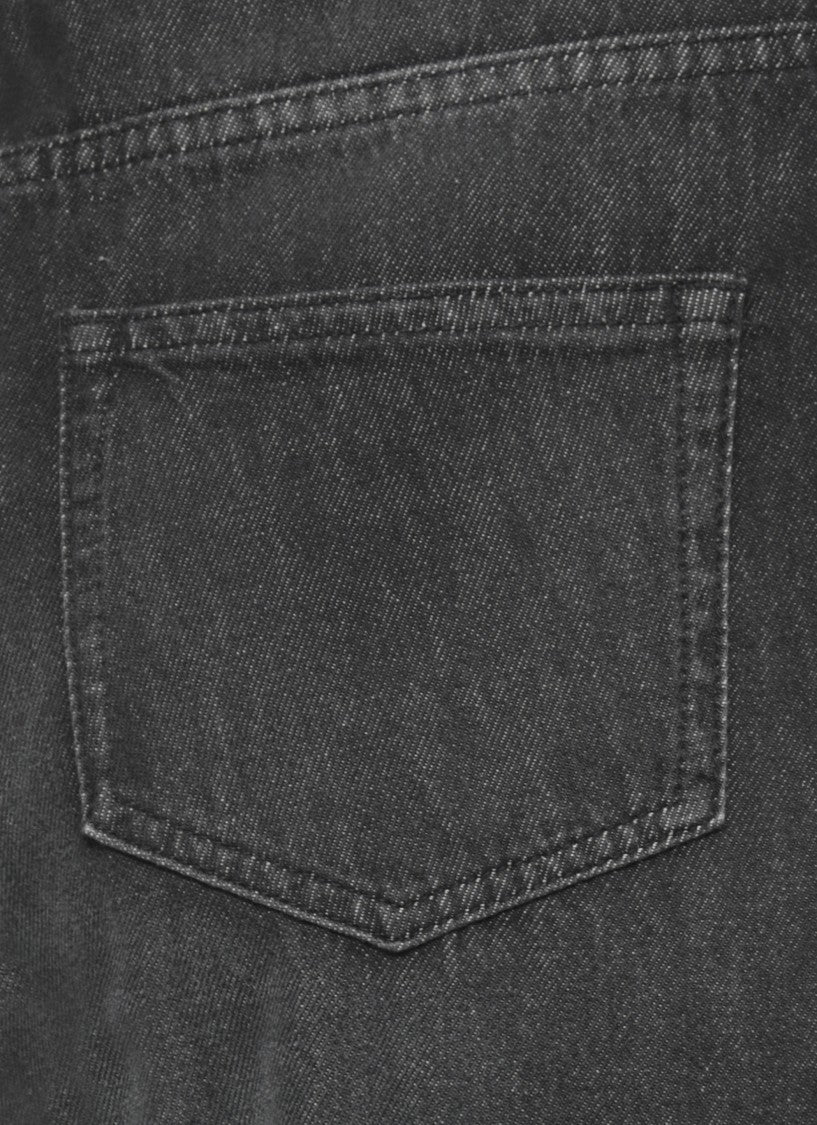 D. Exterior Black Faded Cotton Denim Jeans