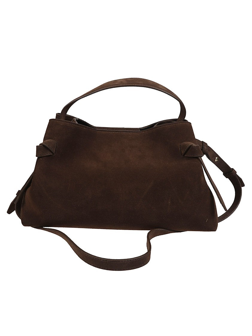 Yuzefi Gyoza Bag Structured Brown Leather Shoulder Bag