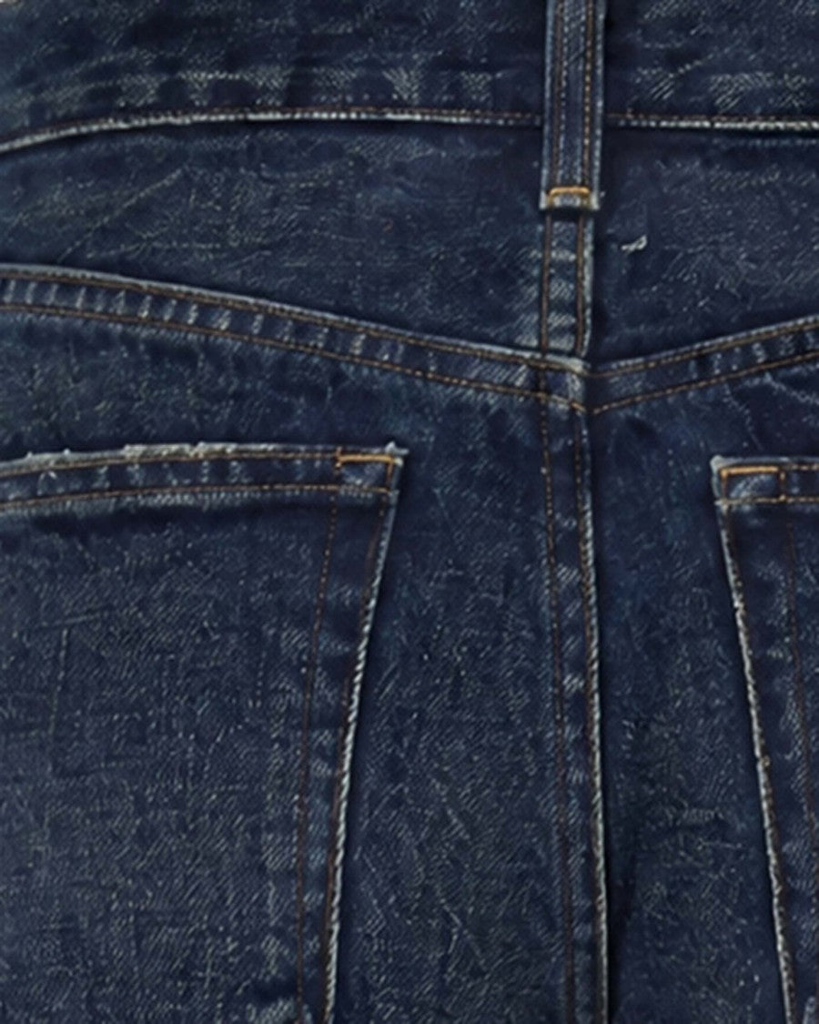 Haikure Dark Blue High-Waisted Straight-Leg Jeans