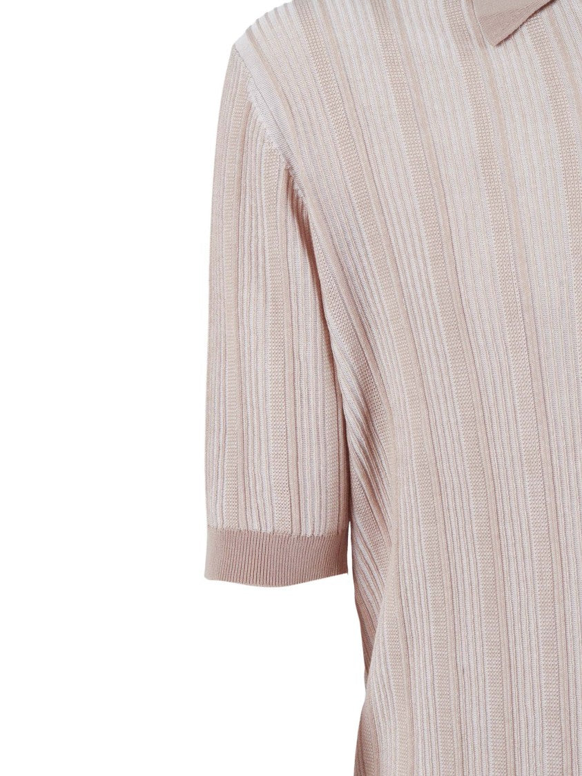 Ballantyne Ribbed Classic Collar Polo Shirt