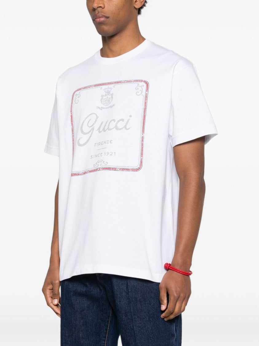 Gucci White Short-Sleeve T-Shirt With Vintage-Inspired Graphic