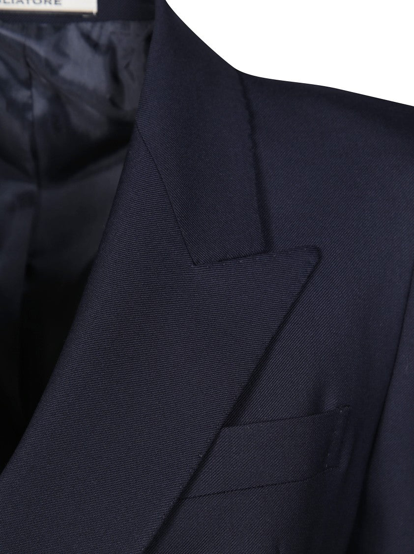 Tagliatore Double-Breasted Tailored Blazer With Central Vent