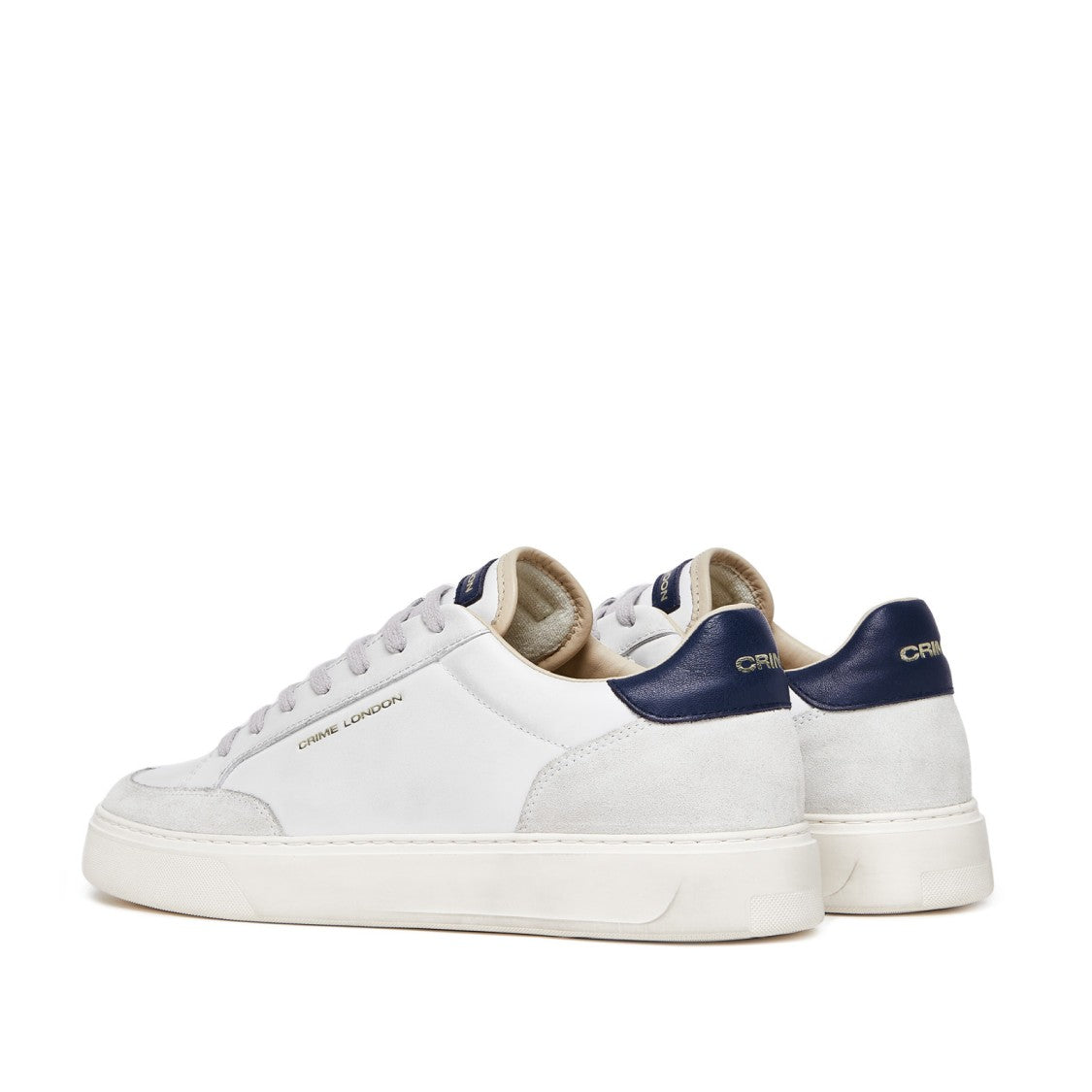 Crime London Eclipse Sneakers In Soft White Leather