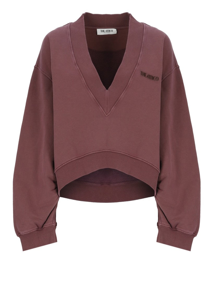 The Attico Bordeaux Cotton Sweatshirt